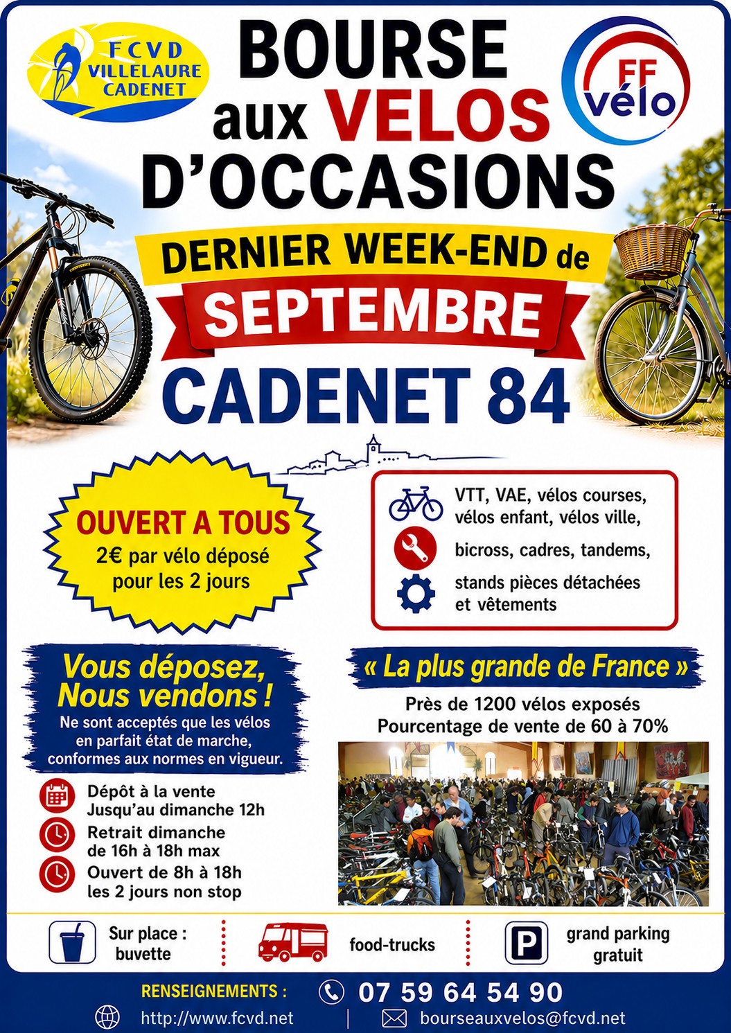 La Bourse aux vélos de Cadenet (84), 26 et 27 Septembre 2026: 37ème édition, d&rsquo;une année l&rsquo;autre…